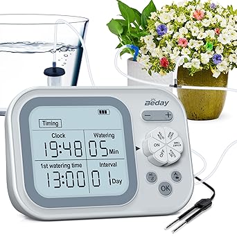 Photo 1 of Automatic Plant Waterer Indoor Self Watering System for 15 Potted Plants, Auto Drip Irrigation Kit Programmable Water Timer with Smart Humidity Detection
