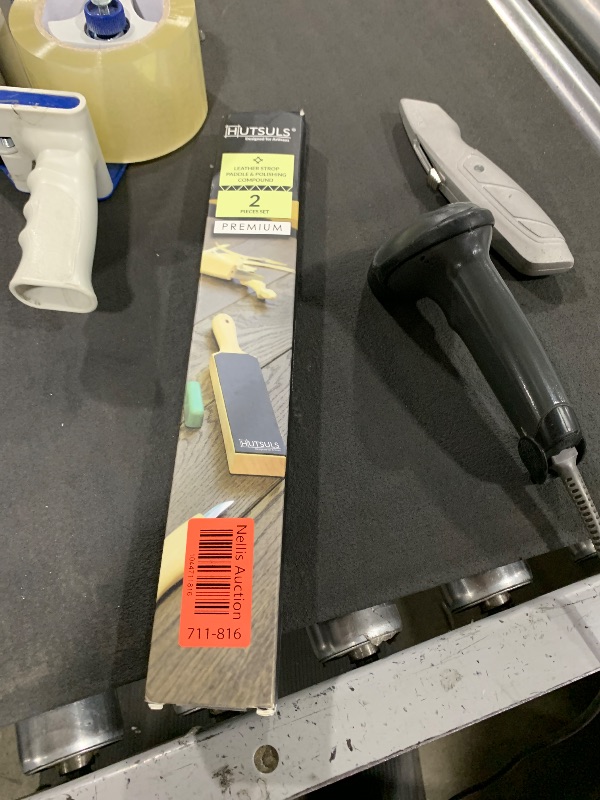 Photo 1 of Hutsuls Double Sided Leather Strop Paddle Kit - Get Razor-Sharp Edges, Ergonomic Handle, Quality Honing Leather, and Step-by-Step Guide