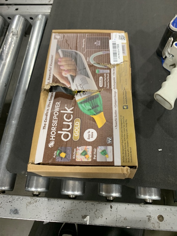 Photo 1 of Duck Compact Cordless Vacuum by Horsepower, Gold Edition, Ultra-Powerful Upgraded Battery for Extra-Long Run Time, AS-SEEN-ON-TV, Strong Suction, Easy to Store, Portable & Rechargeable. Home & Auto