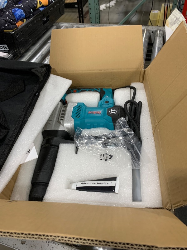 Photo 1 of ENEACRO SDS-Max Demolition Jack Hammer for Concrete, Lightweight 11 Amp Electric Demo Chipping Hammer?Aluminum Alloy Shell, Vibration Control, Includes Grease, Tool Bag and Chisels