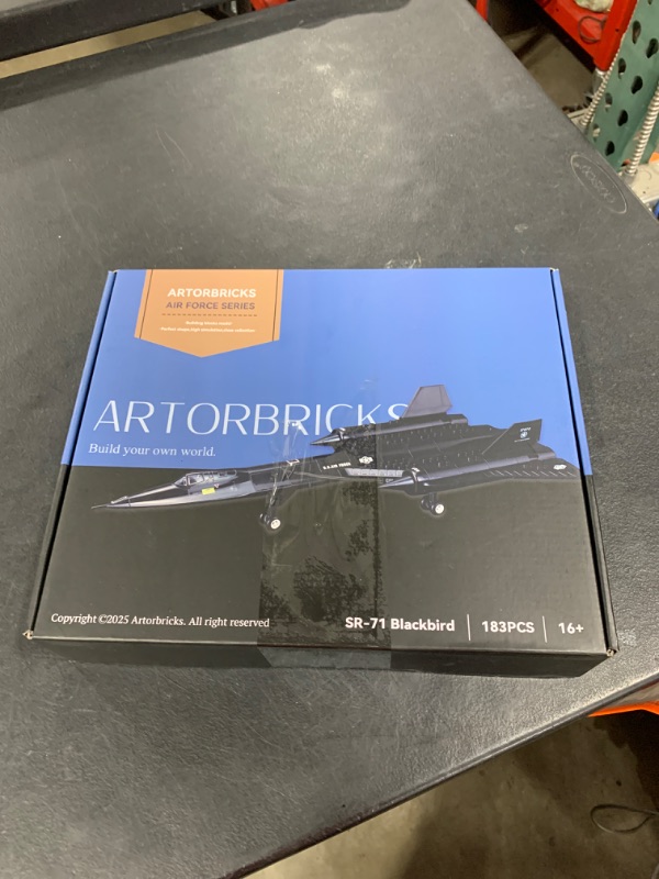 Photo 1 of ArtorBricks SR-71 Reconnaissance Blackbird Airplane Military Building Set with Display Stand - 183Piece Model Kit for Adults, Collectors & Hobbyists