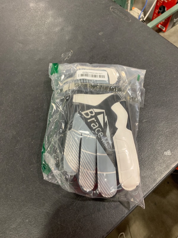 Photo 1 of Goalie Goalkeeper Gloves with Fingersaves & Super Grip 3+3mm Latex Palms Soccer Goalkeeper Gloves for Youth, Adult (Black-White, 8)