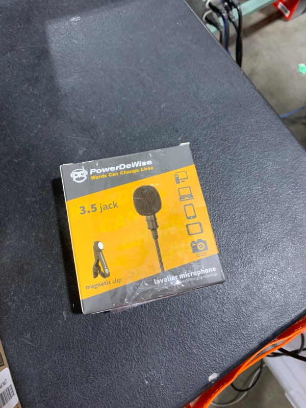 Photo 1 of PowerDeWise Professional Grade Lavalier Clip On Microphone - Lav Mic for Camera Phone iPhone GoPro Video Recording ASMR - Small Noise Cancelling 3.5mm Tiny Shirt Microphone with Easy Clip On System