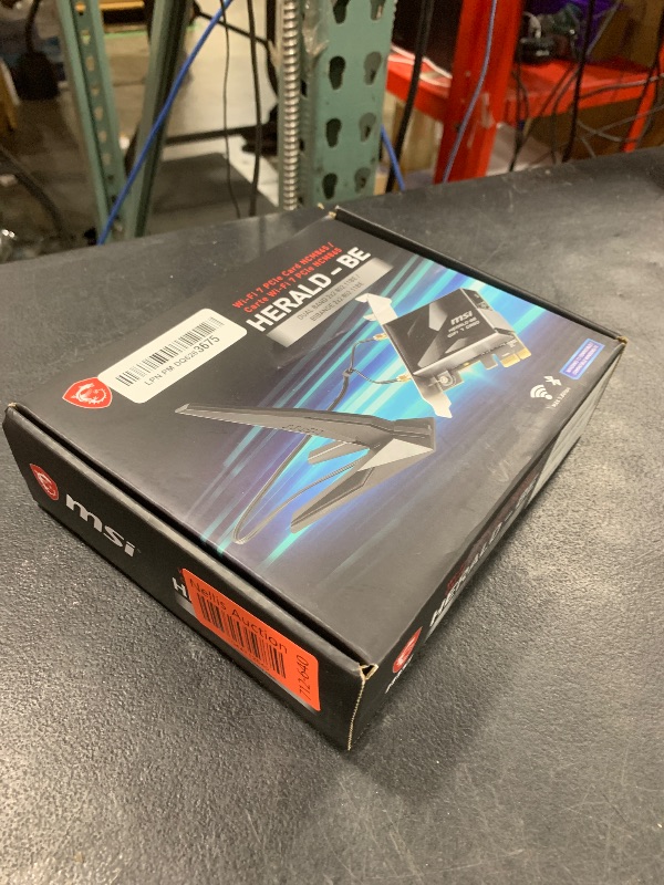 Photo 1 of MSI Herald-BE WI-FI 7 MAX (Wi-Fi 7, 802.11BE, Bluetooth 5.4, PCIe, Multi-Link Operation Technology, External Antenna)