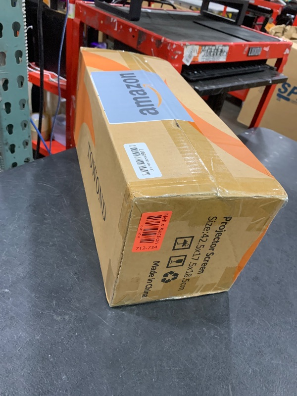 Photo 1 of Projector Screen with Stand, Towond 120 inch Portable Movie Screen Indoor Outdoor 16:9 HD Front Rear Projection Screen with Carry Bag Wrinkle-Free and Foldable Polyester Fabric Design for Home Theater