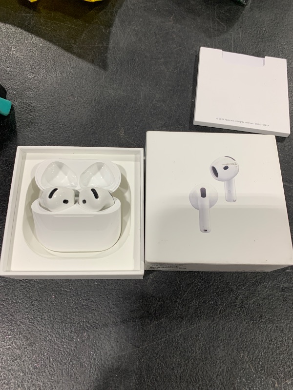 Photo 1 of Apple AirPods 4 Wireless Earbuds, Bluetooth Headphones, with Active Noise Cancellation, Adaptive Audio, Transparency Mode, Personalized Spatial Audio, USB-C Charging Case, Wireless Charging, H2 Chip