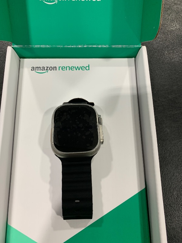 Photo 1 of Apple Watch Ultra [GPS + Cellular 49mm] Titanium Case with Midnight Ocean Band, One Size (Renewed Premium)