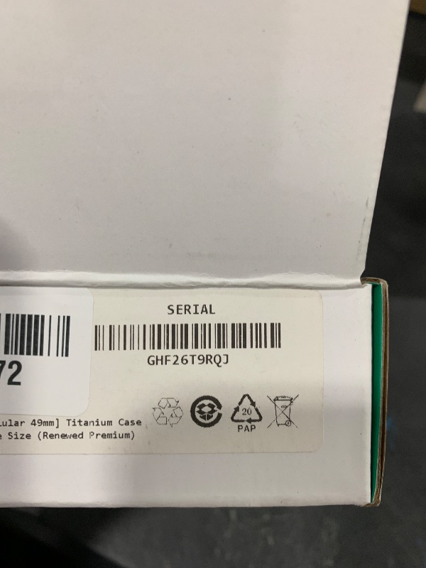 Photo 1 of Apple Watch Ultra [GPS + Cellular 49mm] Titanium Case with Midnight Ocean Band, One Size (Renewed Premium)