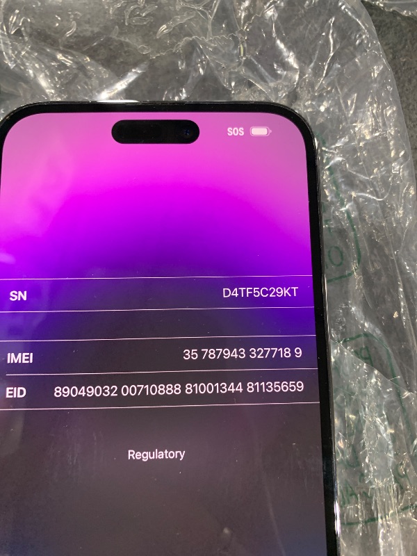 Photo 1 of Apple iPhone 14 Pro Max, 256GB, Deep Purple - Unlocked (Renewed Premium)
