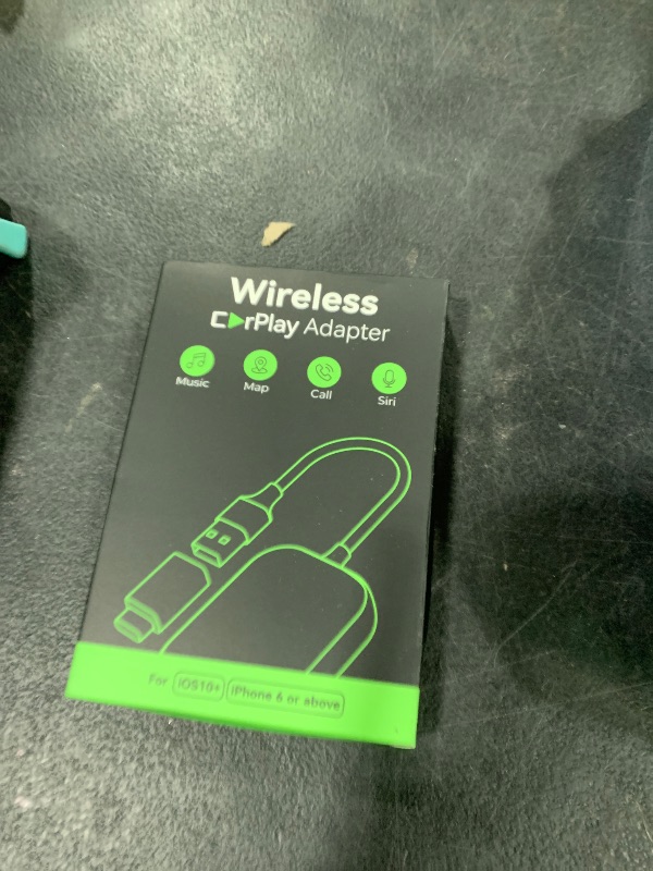 Photo 1 of Wireless CarPlay Adapter for Apple iPhone, Converts Factory Wired CarPlay to Wireless CarPlay 2024 Upgrade Plug & Play Auto Connect Fast Easy Use for Cars from 2017 & iPhone iOS 10+ Matte Black