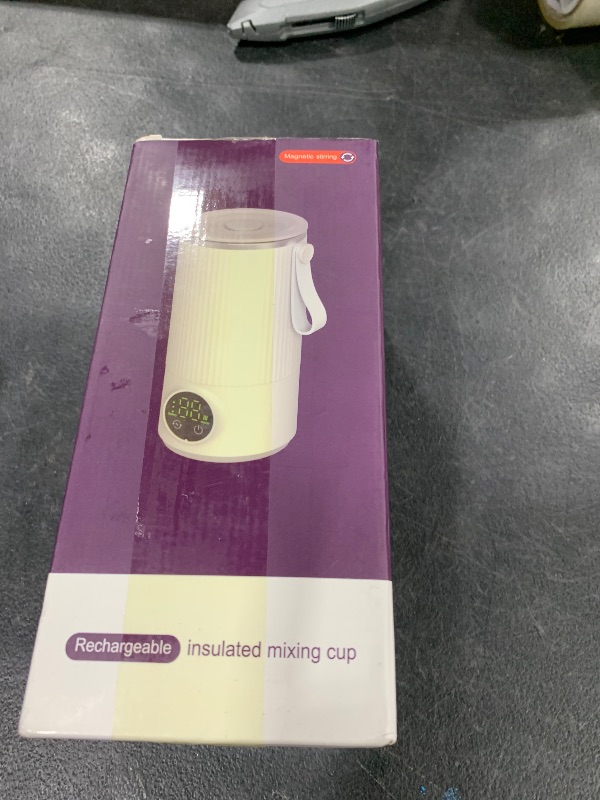 Photo 1 of Travel Electric Kettle, Portable Mini Kettle, USB Rechargeable Hot Water Boiler with Rotary Stirrer, 400ML 55°C, Travel Kettle for Coffee, Tea, Milk