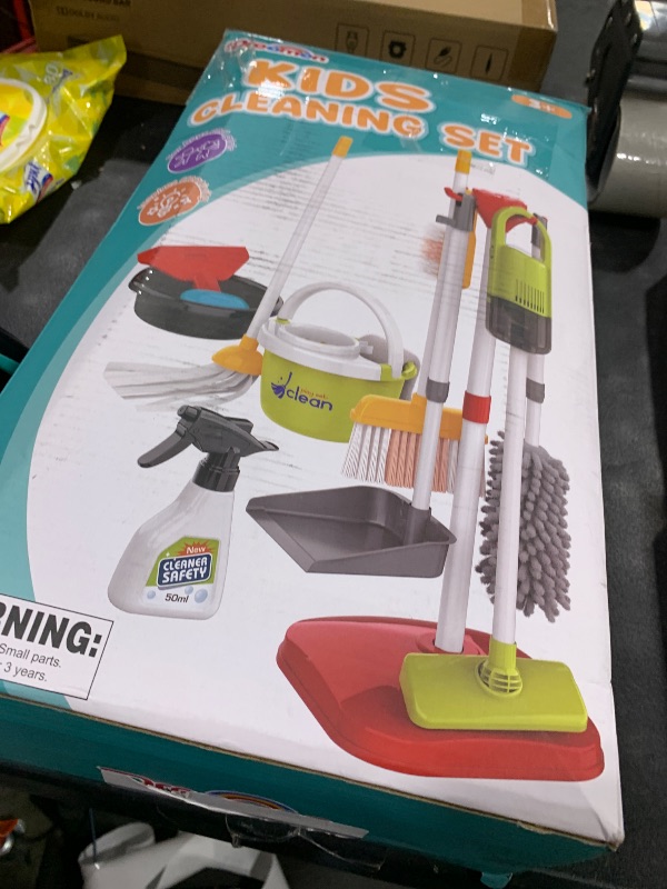 Photo 1 of Dreamon Toddler Cleaning Set - 14Pcs Kids Cleaning Toy Set with 2-in-1 Kids Vacuum That Really Works, Pretend Home Cleaning Play Set for Toddler Age 3-7, Christmas Birthday Gift for Girls Boys