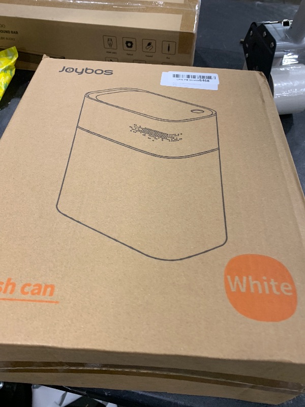 Photo 1 of funest Automatic Bathroom Trash Can with Lid- 3.5 Gallon Rechargeable Motion Sensor Trash Can for Bathroom, Auto-Adsorption Waterproof Garbage Can Touchless Waste Basket for Bedroom, Kitchen, Office