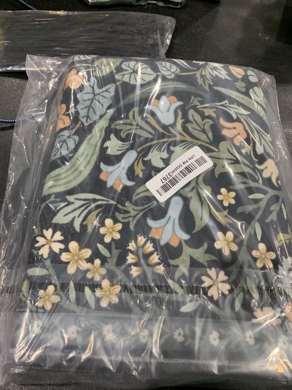 Photo 1 of Moynesa Floral 2x3 Entryway Rug, Washable Kitchen Rugs Non Slip Front Door Mat for Indoor Entrance, Boho Ultra Thin Small Rug Soft Botanical Throw Carpet for Bathroom Bedroom, Black