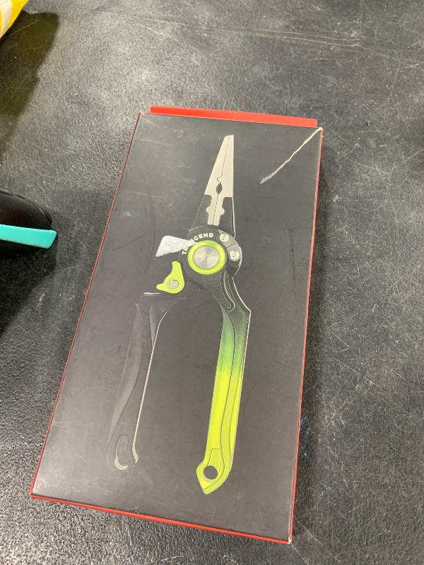 Photo 1 of TRUSCEND Lockable Handy Fishing Pliers with Innovative Ergonomical Handle, Corrosion Saltwater Resistant Teflon Coated Fishing Tool, Multi-Function Fishing Gear with Mo-V Cutter, Fishing Gifts for Men