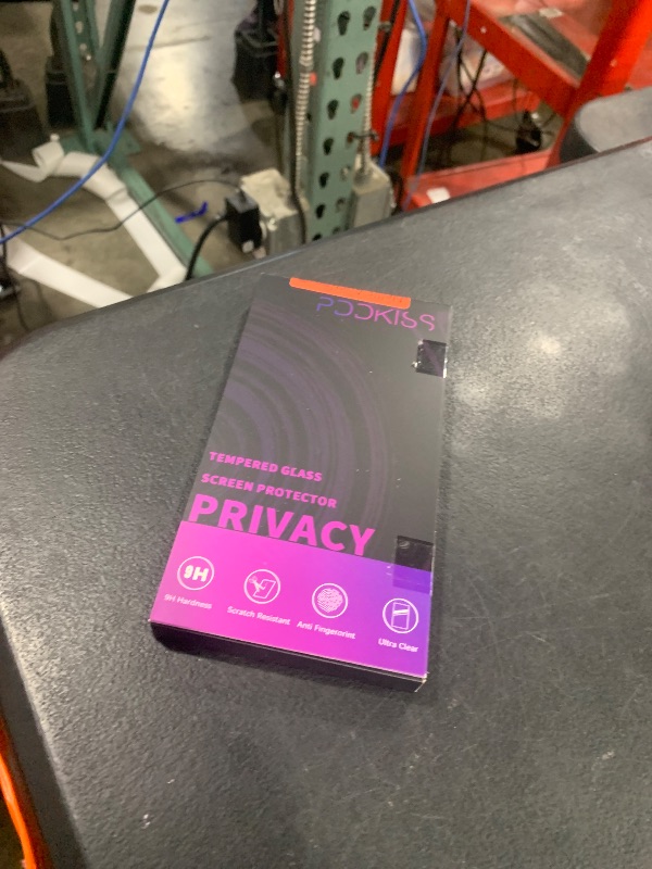 Photo 1 of PDDKISS Compatible for iPhone 15 Pro Max Privacy Screen Protector Tempered Glass 6.7 Inch, Purple Gradient Anti Spy Anti Blue Light HD Easy Installation