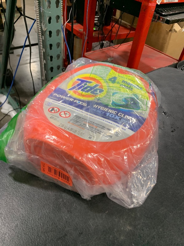 Photo 1 of Tide Power PODs Hygienic Clean Heavy Duty Liquid Laundry Detergent Pacs, Free and Clear of Dyes and Perfumes, For Visible and Invisible Dirt, 45 Count, HE Compatible