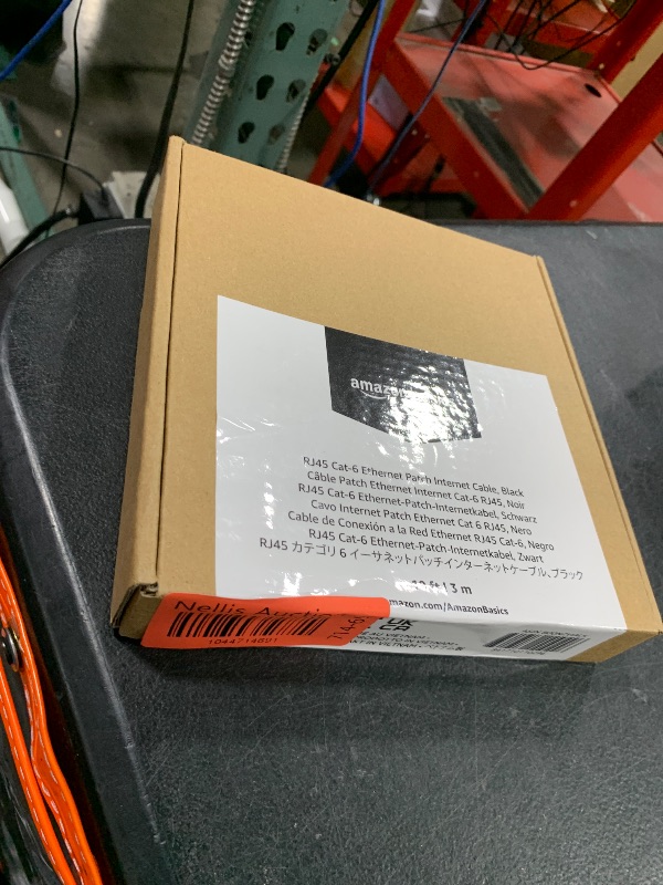 Photo 1 of Amazon Basics RJ45 Cat 6 Ethernet Patch Cable, 1Gpbs Transfer Speed, Gold-Plated Connectors, 10 Foot For Personal Computer,Printer,Laptop,Gaming Consoles,Router, Black