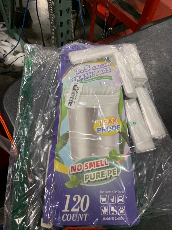 Photo 1 of 1.5 Gallon 120 pcs(1.5-1.6 Gal) Small Clear Trash Bags, Strong 1.5 Gallon 1.6 Gallon Garbage Bags, Bathroom Trash Can Bin Liners,Mini Bags Waste Basket Liner,Fit 6 Liter, 1.5-1.6 Gal (1.5C120)