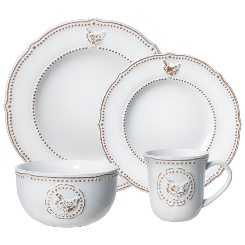 Photo 1 of Farmhouse Hen Dinnerware Set - 16 Piece
