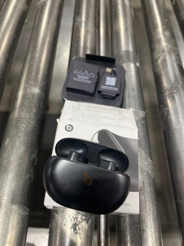Photo 1 of Beats Studio Buds + | True Wireless Noise Cancelling Earbuds, Enhanced Apple & Android Compatibility, Built-in Microphone, Sweat Resistant Bluetooth Headphones, Spatial Audio - Black/Gold ---**RIGHT HEADPHONE DOES NOT WORK***
