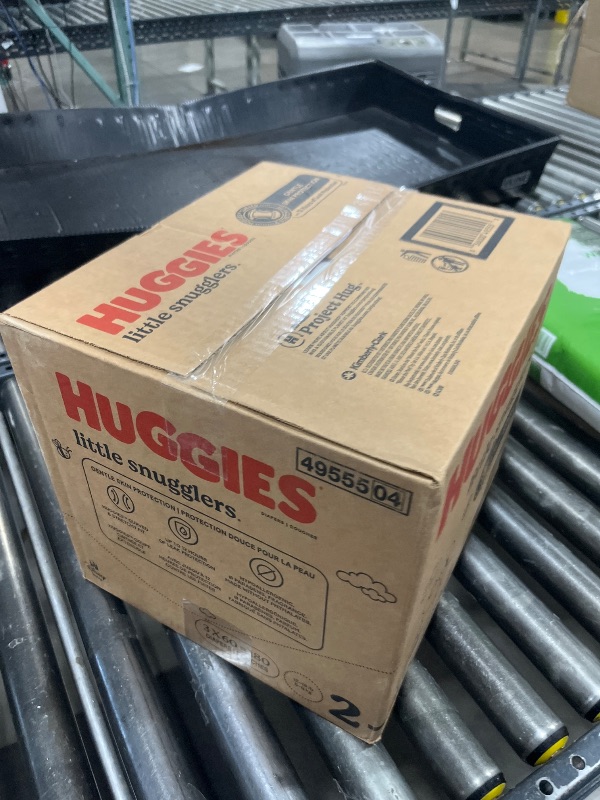 Photo 1 of Huggies Size 2 Diapers, Little Snugglers Baby Diapers, Size 2 (12-18 lbs), 180 Ct (3 packs of 60), Packaging May Vary