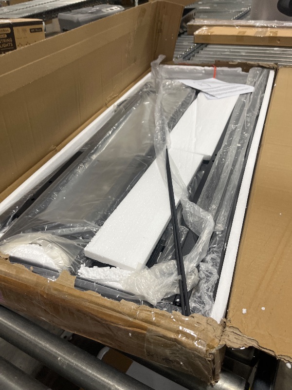 Photo 1 of Treesland 55 Inch Computer Desk with Storage Shelves, L Shaped Desk with Storage, Corner Desk with Storage, Home Office Desks, Bookshelf Desk, Writing Study Desk for Bedroom, Black V