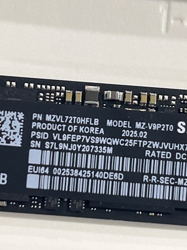 Photo 1 of Samsung 990 PRO SSD NVMe M.2 PCIe Gen4, M.2 2280 Internal Solid State Hard Drive, Seq. Read Speeds Up to 7,450 MB/s for High End Computing, Gaming, and Heavy Duty Workstations, MZ-V9P2T0B/AM