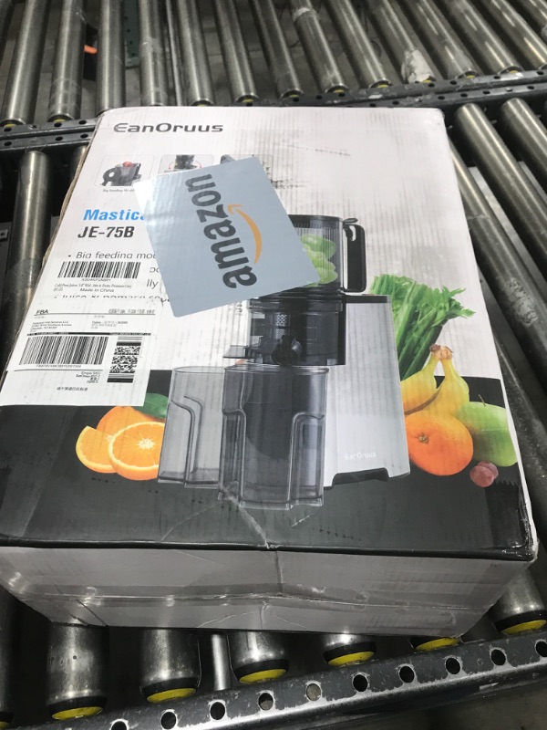 Photo 1 of Cold Press Juicer, 5.8" Wide Feed Chute Juice Extractor Machine with 400W, High Juice Yield, Slow Masticating Juicer for Whole Vegetables & Fruits, Metallic Silver