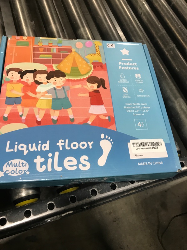 Photo 1 of Art3d Liquid Sensory Floor Tiles 30 x 30 cm Playroom Dance Floor Square Colourful 4 Tiles