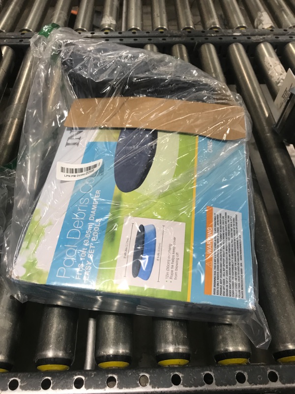 Photo 1 of INTEX 28021E Pool Cover: for 10ft Round Easy Set Pools – Includes Rope Tie – Drain Holes – 12in Overhang – Snug Fit