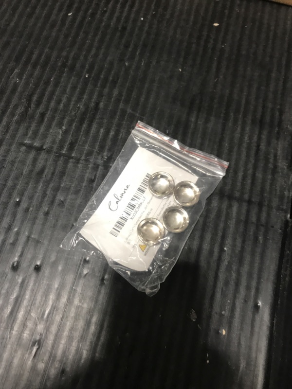 Photo 1 of (4-Pack) Spring Steel Push On Pushnut Caps with Mechanical Zinc Plating - Permanent Washer Caps Fits 5/8” Axles for Hand Trucks, Rolling Bins, and Lawn Wagons - Perfect Alternative for Cotter Pins