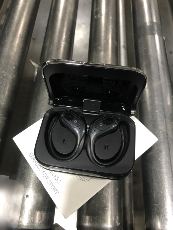 Photo 1 of sajawass Wireless Earbuds Bluetooth Headphones, 75H Playtime Ear Buds with IP7 Waterproof, LED Display Charging Case in Ear Earphones for iOS/Android - Gray