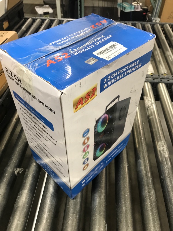 Photo 1 of Bluetooth Speakers, 60W Portable Wireless Loud Outdoor Home Party Bluetooth Speaker with Subwoofer, FM Radio, LED Colorful Lights, Microphone, Remote and Big Powerful Stereo Deep Bass Sound Boombox