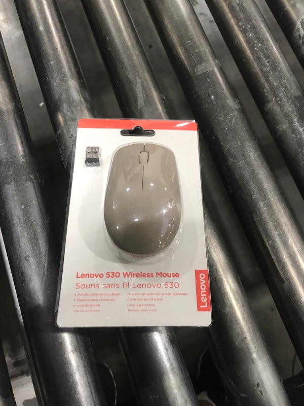 Photo 1 of Lenovo 530 Wireless Mouse with Battery, 2.4GHz Nano USB, 1200 DPI Optical Sensor, Ergonomic for Left or Right Hand, Lightweight, GY50Z18988, Almond
