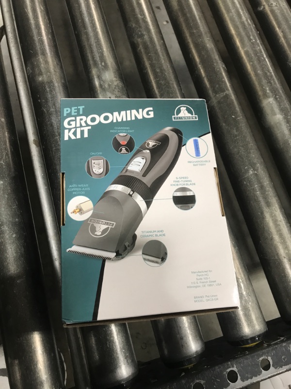 Photo 1 of Pet Union Professional Dog Grooming Kit - Cordless Low Noise Dog Clippers for Grooming Thick Coats - All Pet Safe Cat Hair Trimmer - Pet Grooming Kit Includes Dog Hair Clippers, Nail Trimmer & Shears