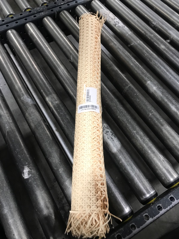 Photo 1 of KOLWOVEN 24" Width X 5 Feet Plastic Cane Webbing for Caning Projects Natural Pre - Woven Open Mesh Cane - PE Rattan Cane Webbing Rattan Roll Cabinet Chair (5 FEET)