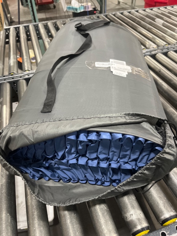 Photo 1 of Self Inflating Sleeping Pad with Electric Pump, 4" Ultra-Thick Memory Foam Camping Pad with Pillow, 9.5 R-Value Insulated Camping Mattress, Navy Blue
