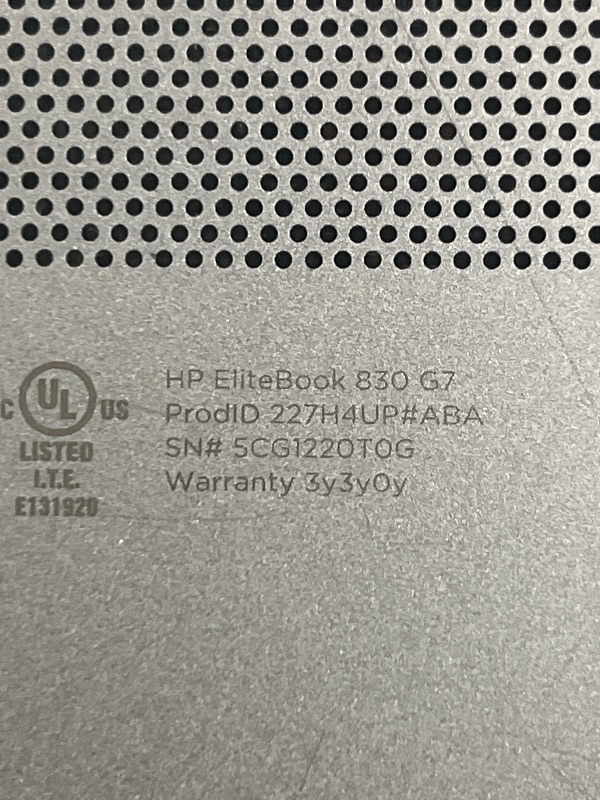Photo 1 of HP EliteBook 830 G7 Touchscreen Laptop, 13.3" FHD(1920x1080), Intel i7-10610U 1.8GHz, 16GB RAM, 256GB SSD, Backlit Keyboard, Windows 10 Pro (Renewed)