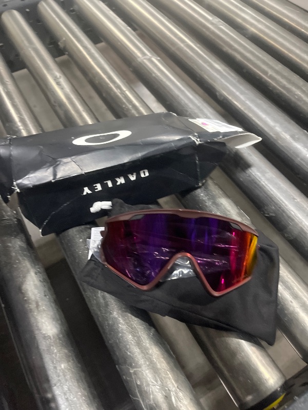 Photo 1 of Oakley Men's Oo9418 Wind Jacket 2.0 Rectangular Sunglasses, Matte Grenache/Prizm Road, 45 mm