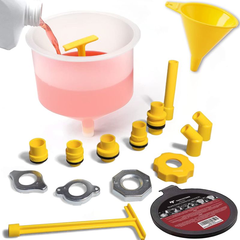 Photo 1 of Thorstone No Spill Coolant Funnel Kit - Spill Free Radiator Coolant Filling Funnel with Adapters for Universal Vehicles