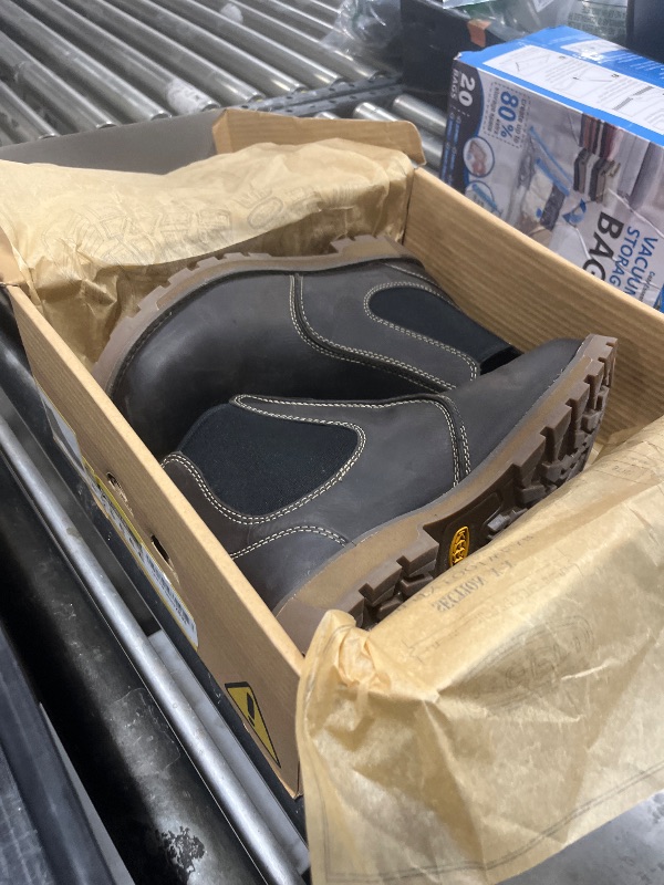 Photo 1 of KEEN Utility Men's Seattle Romeo Mid Height Leather Soft Toe Work Shoes, Cascade Brown/Black, 9.5