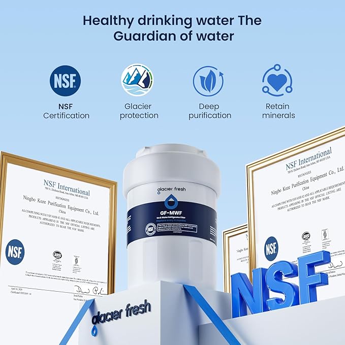 Photo 1 of GLACIER FRESH Replacement for MWF Refrigerator Water Filters, SmartWater MWFP, MWFA, GWF, HDX FMG-1, WFC1201, RWF1060, 197D6321P006, Kenmore 9991, 