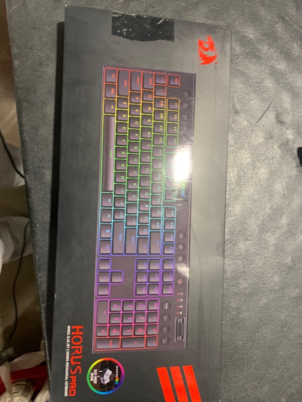 Photo 1 of Redragon K618 PRO 3-Mode Wireless RGB Mechanical Keyboard, BT/2.4Ghz/Wired Low Profile Win/Mac Gaming Keyboard w/Ultra-Thin Design, Dedicated Media Control & Tactile Brown Switch