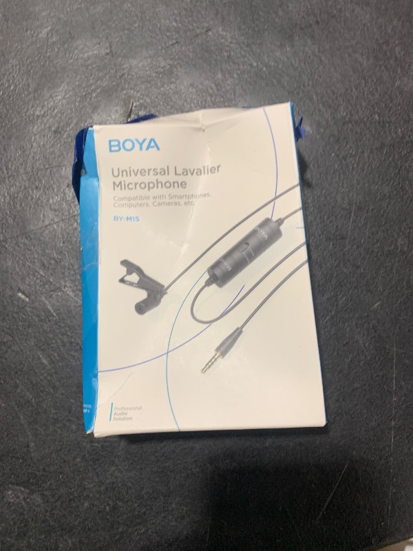 Photo 1 of BOYA BY-M1S Professional Lavalier Lapel Microphone Omnidirectional Condenser Mic for iPhone Android Smartphone DSLR Camera, Camcorders, Audio Recorders, PC Laptop Recording