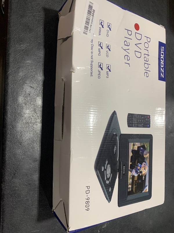 Photo 1 of 11.5" Portable DVD Player for Kids and Car, 9.5" Swivel HD Screen with 4-6 Hours Built-in Battery, Support Sync Screen to TV, Support SD Card/USB/Multiple Disc Formats (Black)