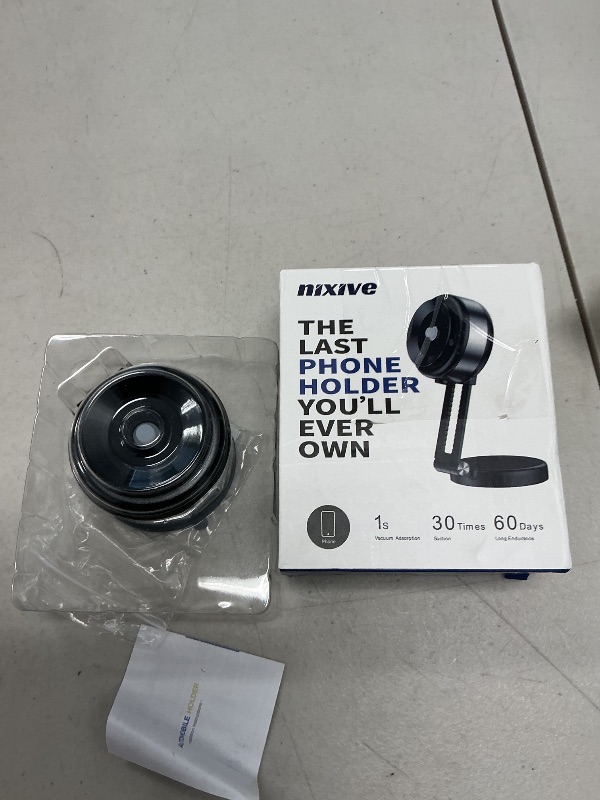 Photo 1 of 360° Rotatable Vacuum Magnetic Phone Holder, Foldable and Retractable Suction Cup Car Phone Mount for Car/Gym/Mirror/Smooth Surface, Compatible with iPhone Android and All Smartphones (Black)
