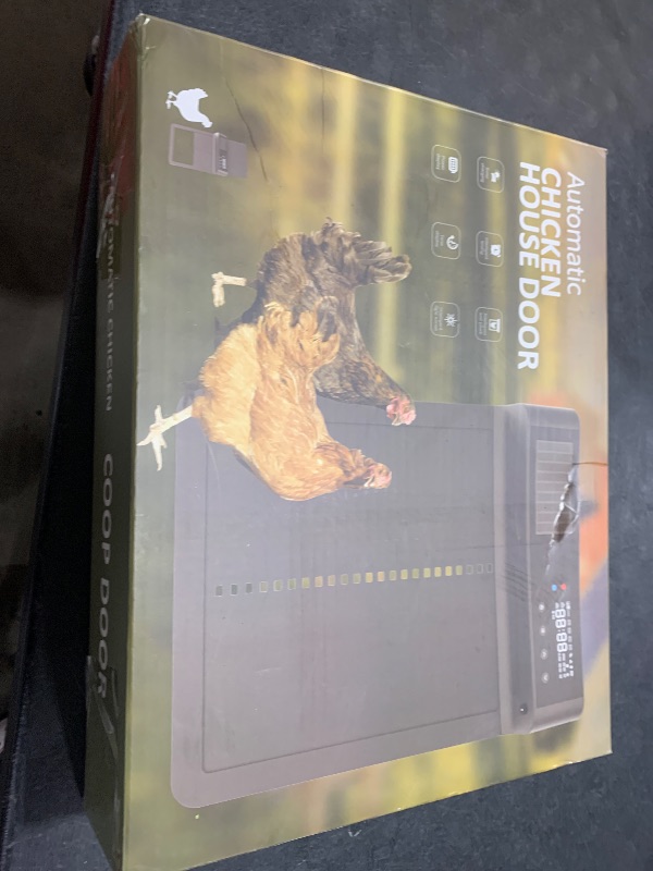 Photo 1 of Automatic Chicken Coop Door with App, Battery Solar Powered, Automatic Chicken Door with Timer & Light Sensor - App Remote Control, Anti-Pinch Safety Design & Durable Aluminum Alloy Construction