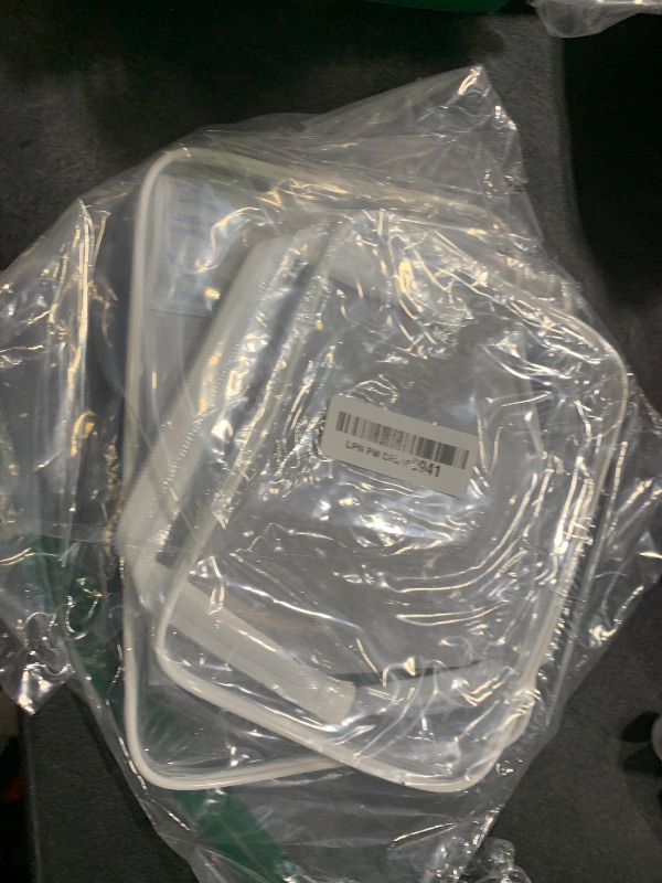 Photo 1 of PACKISM TSA Approved Toiletry Bag - Clear Makeup Bags in 2 Size, Durable with Supporting Frame, Perfect for Travel Essentials, Carry-on Airport Airline Compliant Bag, White