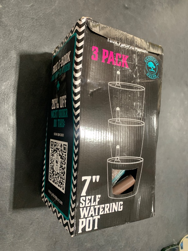 Photo 1 of GARDENIX DECOR Self Watering Pots for Indoor Plants 3 Pack - Flower Pot with Water Level Indicator for Plants, Grow Tracking Tool - Self Watering Planter Plant Pot - Coco Coir - Teal